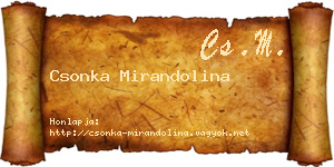 Csonka Mirandolina névjegykártya