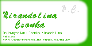 mirandolina csonka business card